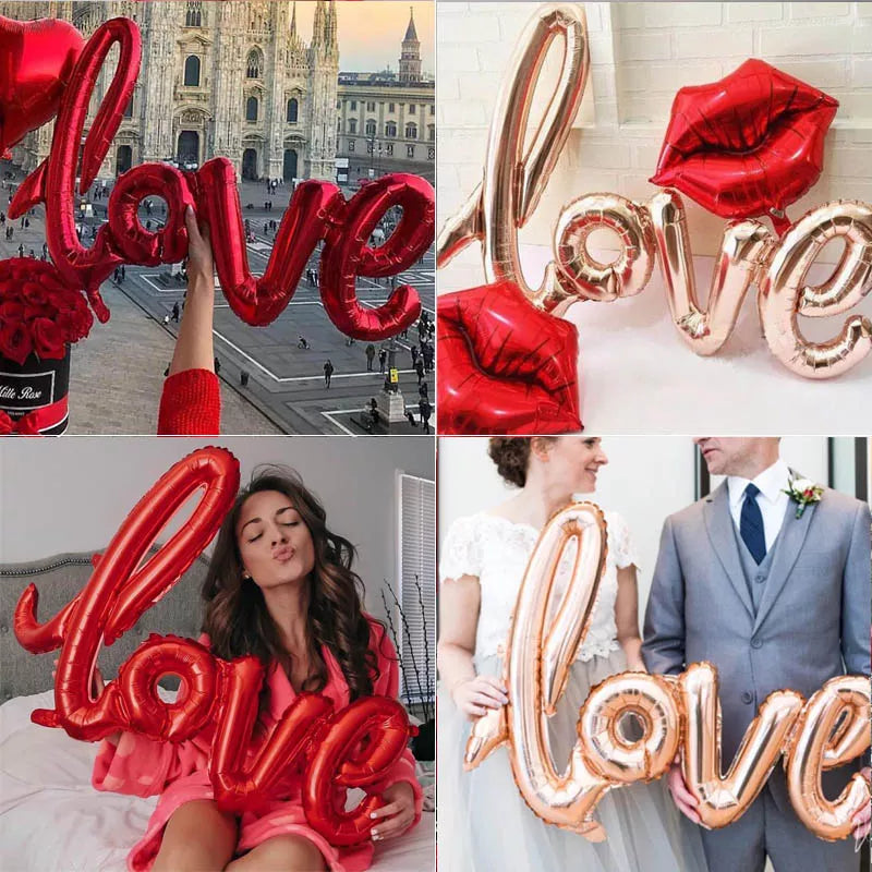 Valentines LOVE Letter Foil Balloon