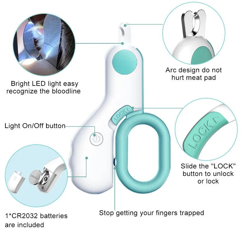 Cat Dog LED Nail Clipper