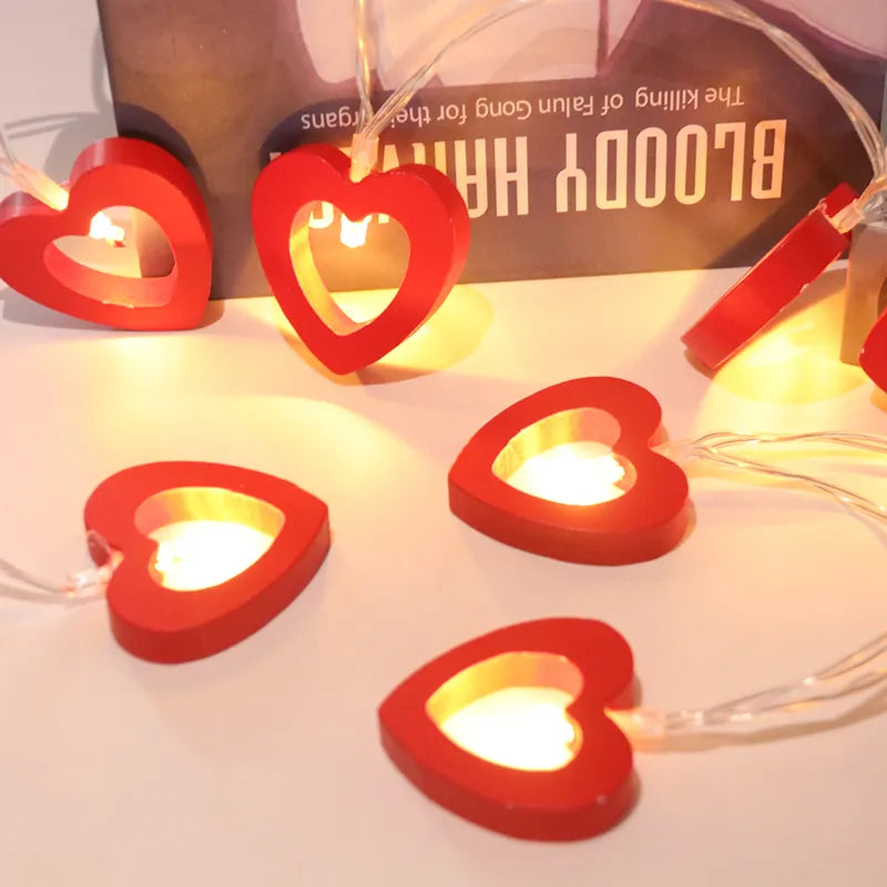 10pcs Heart String Decoration Lights
