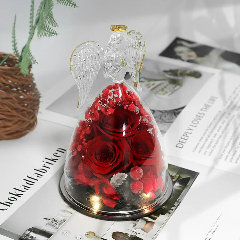 Valentine Day Angel Figurines Lights Gift