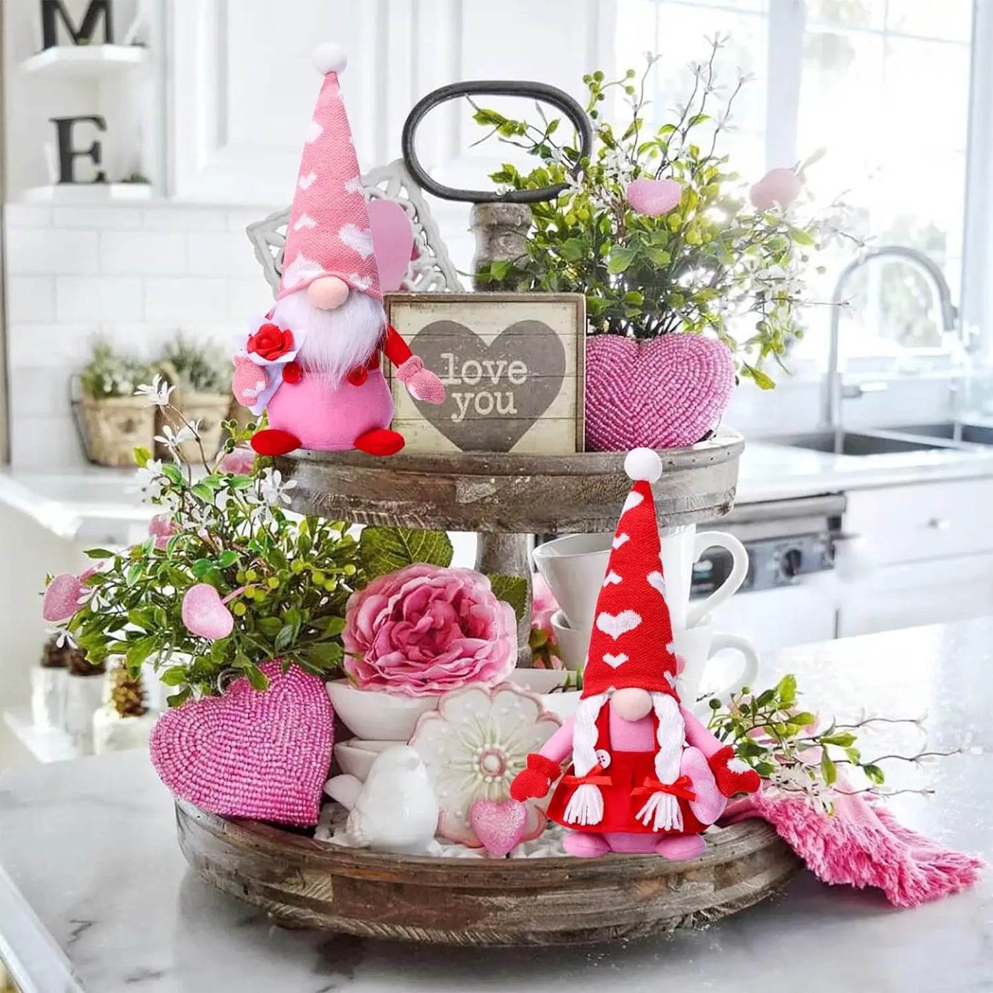 Valentine Gnomes Decor Ornaments