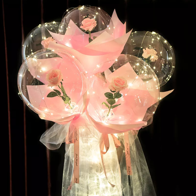 2PCS LED Transparent Luminous Balloons