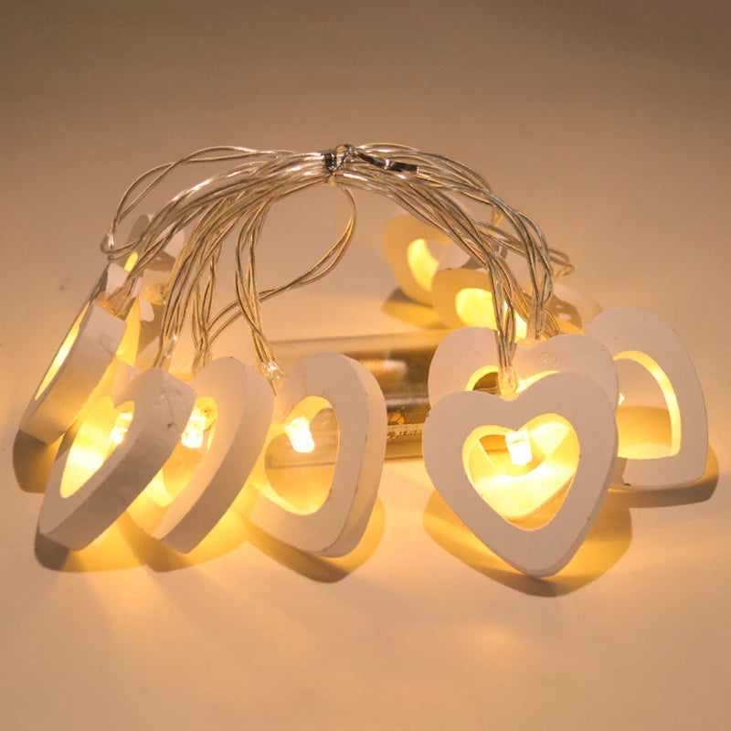 10pcs Heart String Decoration Lights