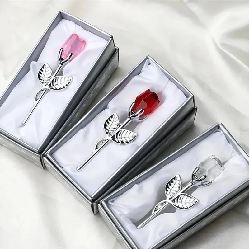 Valentines Day I Love You Crystal Bear Glass