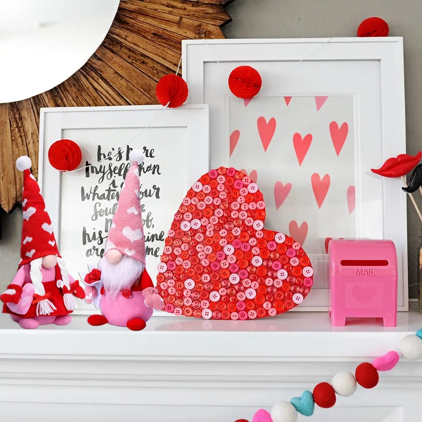 Valentine Gnomes Decor Ornaments