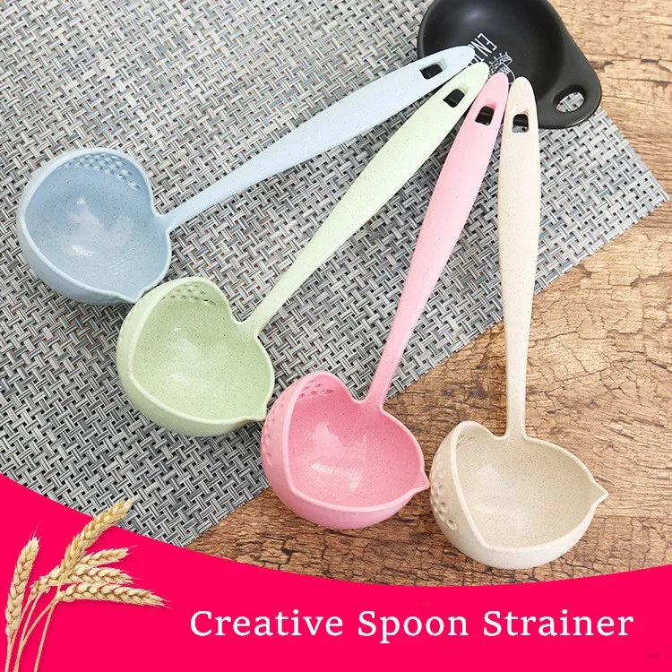2 in 1 Long Handle Soup Spoon