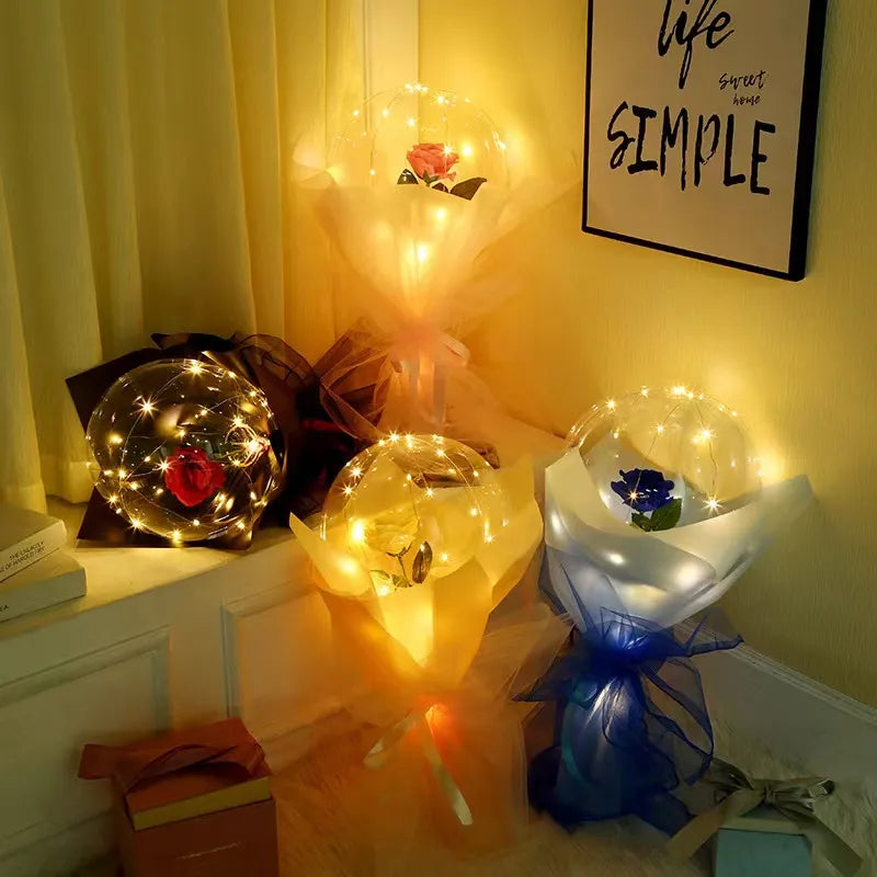 2PCS LED Transparent Luminous Balloons