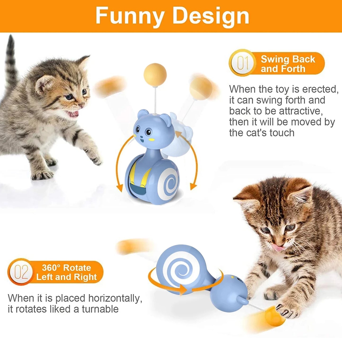 Cat Automatic Tumbler Swing Toys