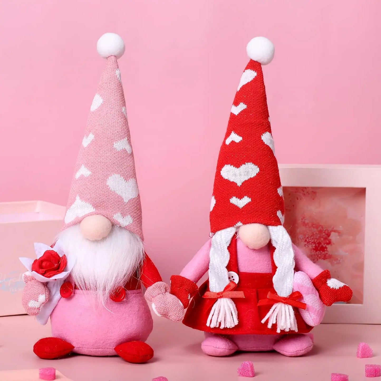 Valentine Gnomes Decor Ornaments