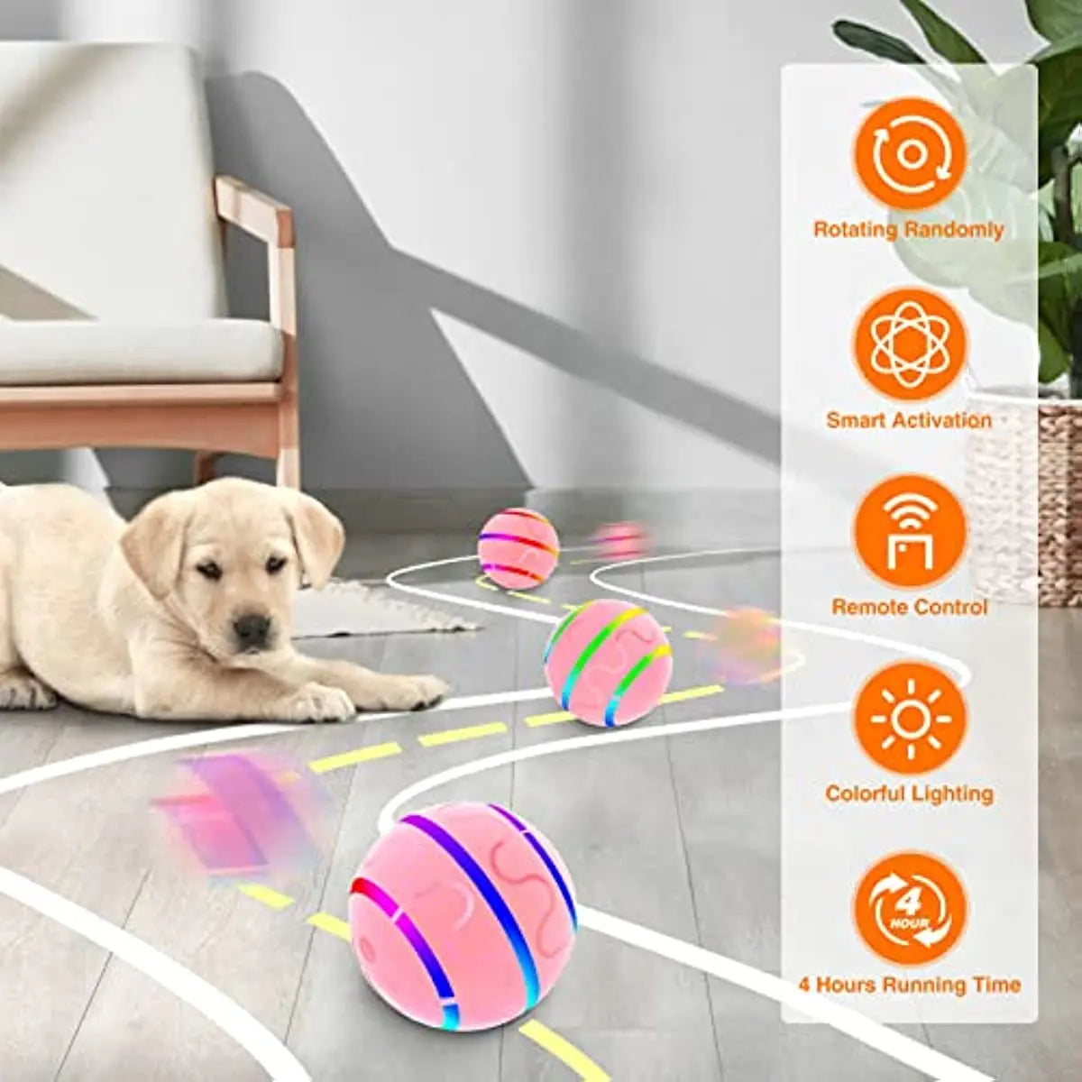 LED Self Rotating Ball Cat Toy