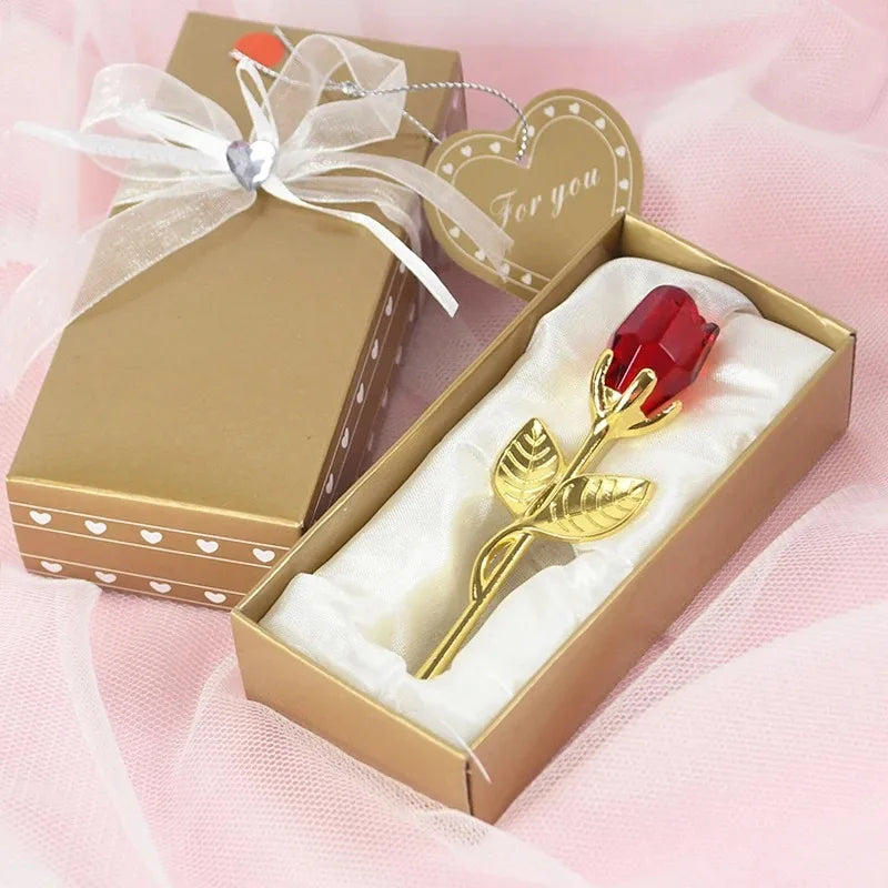 Valentines Day I Love You Crystal Bear Glass