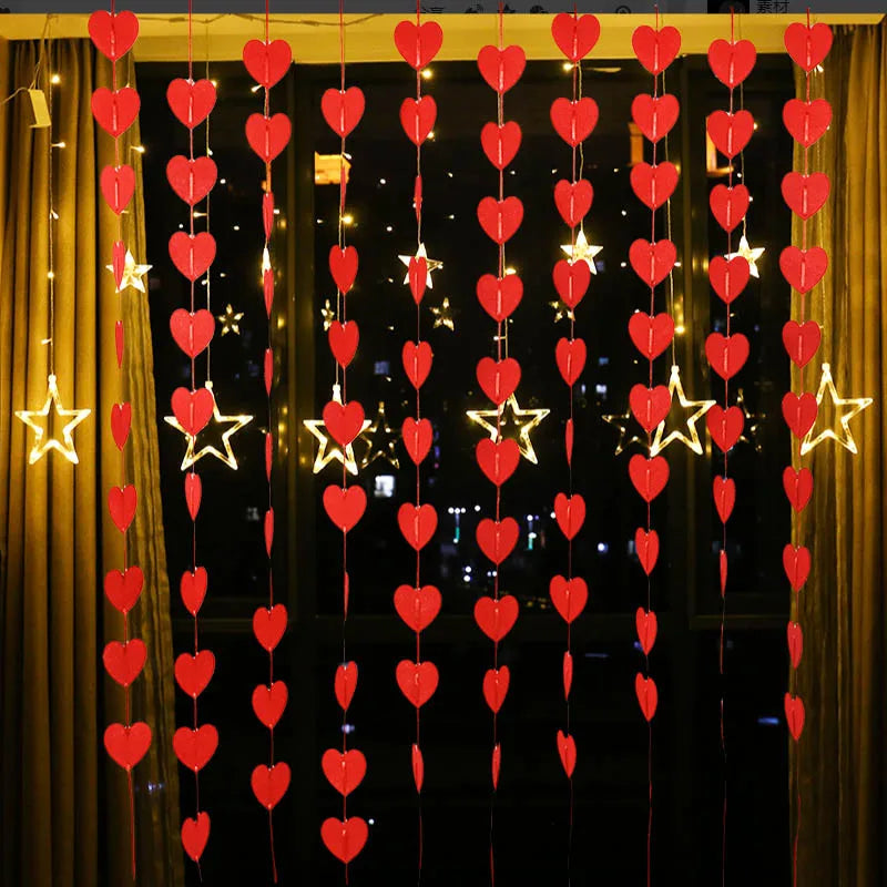 Hearts Felt Hanging String Garland