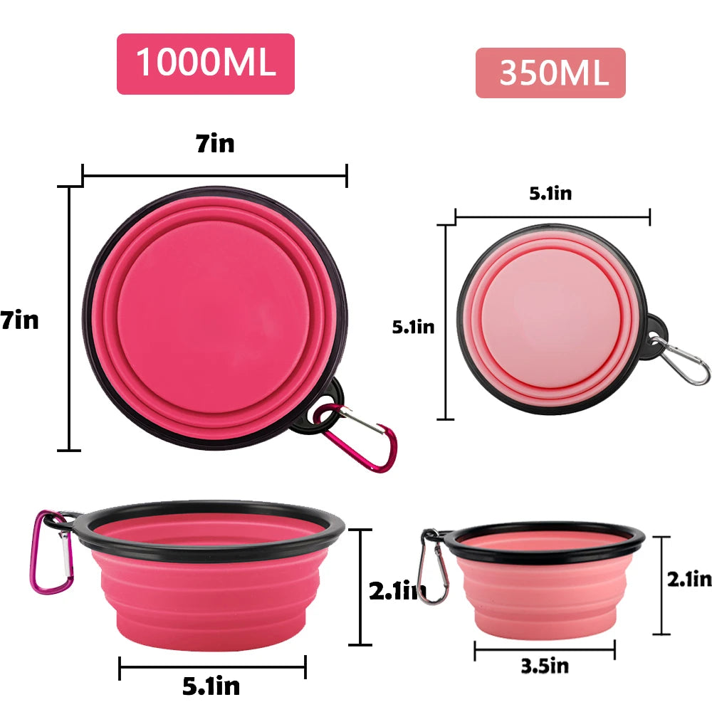 Dog Silicone Foldable Bowl