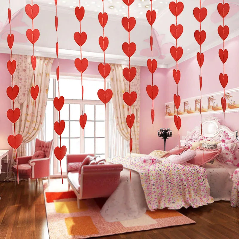 Hearts Felt Hanging String Garland