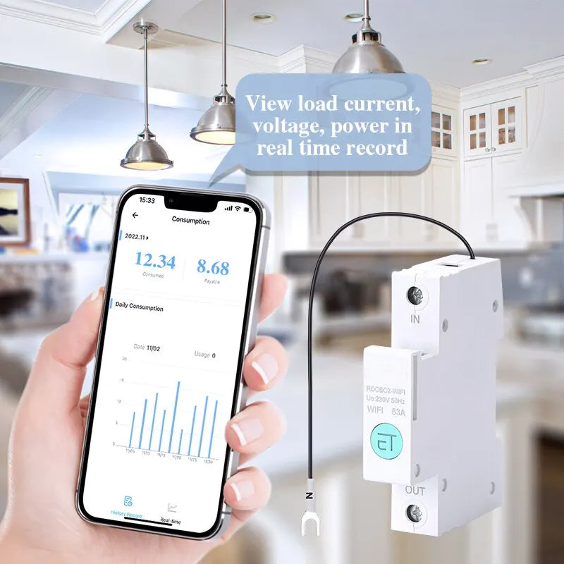63A WiFi Smart Circuit Breaker