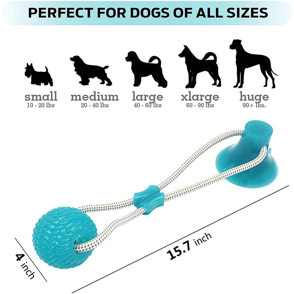 Dog Silicon Cup Suction Tug Ball Toys