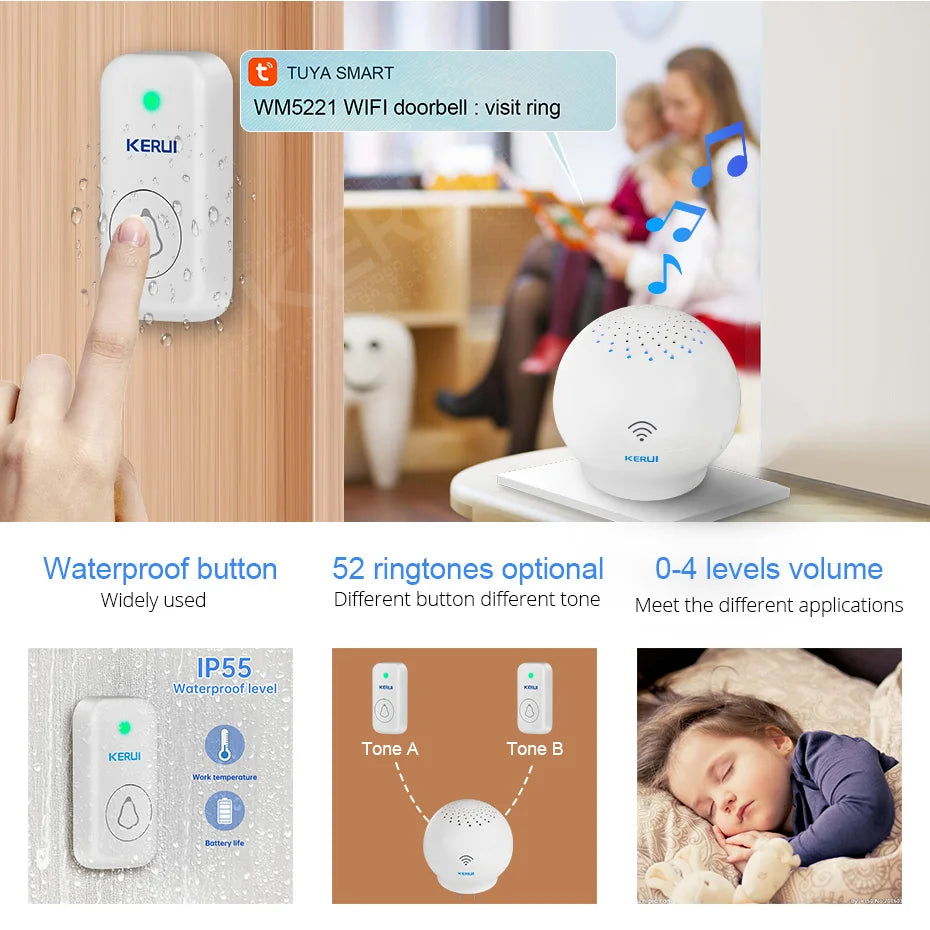 Smart WiFi Ring Tones Door Bell