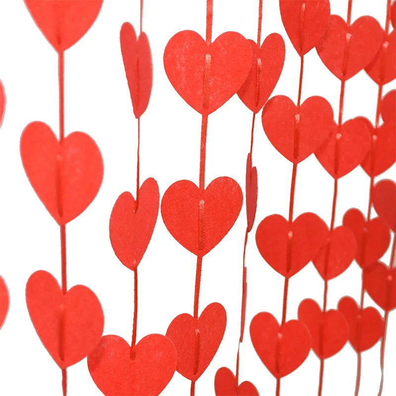 Hearts Felt Hanging String Garland