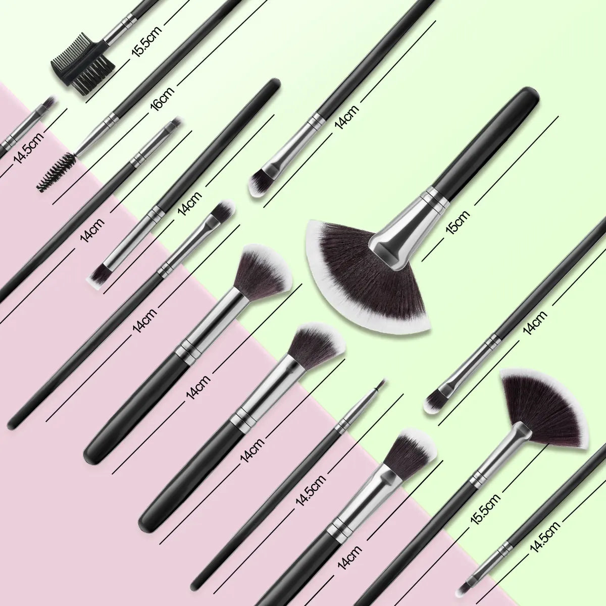 New 13 Pcs Pink Makeup Brushes Set