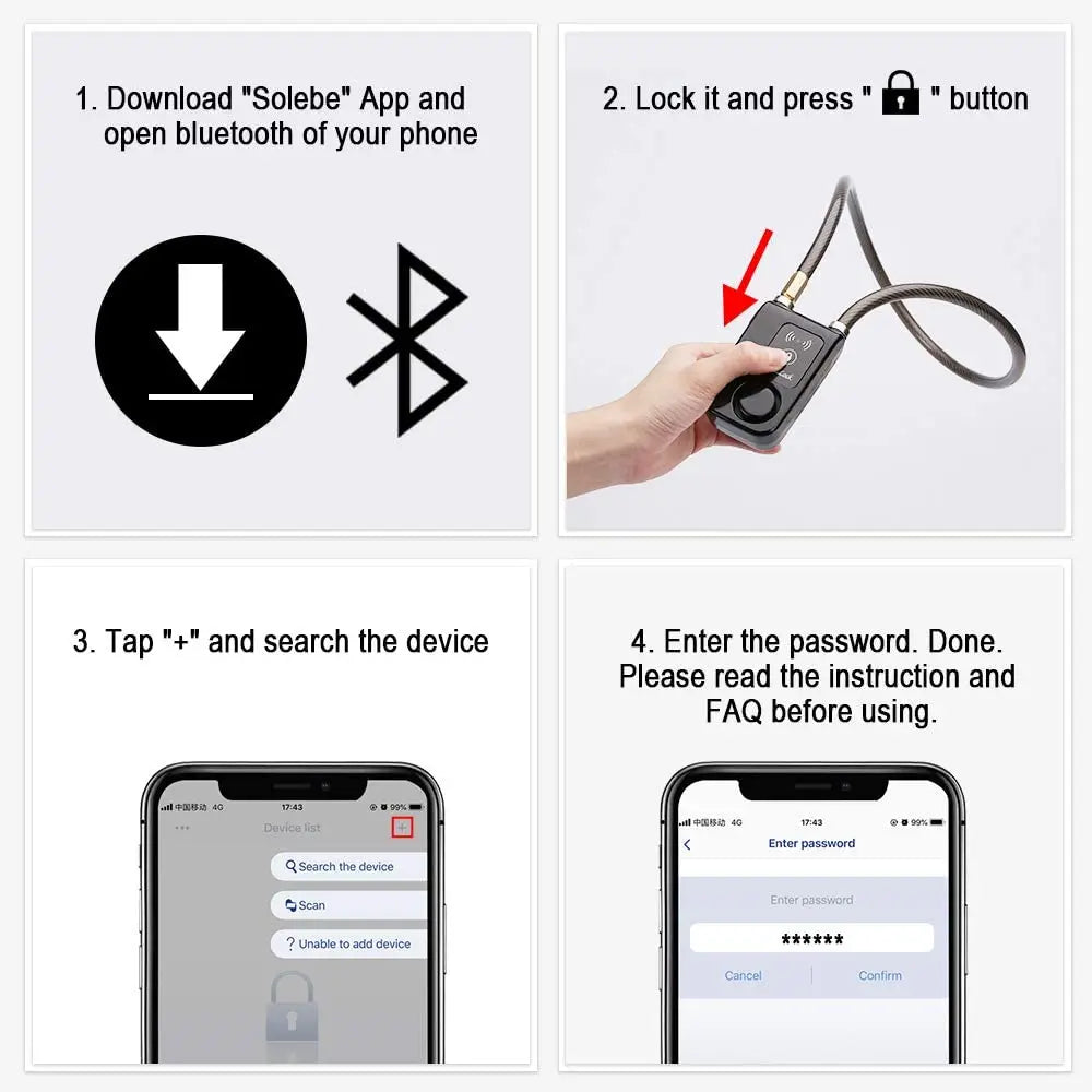 Bike Smart APP Control Lock