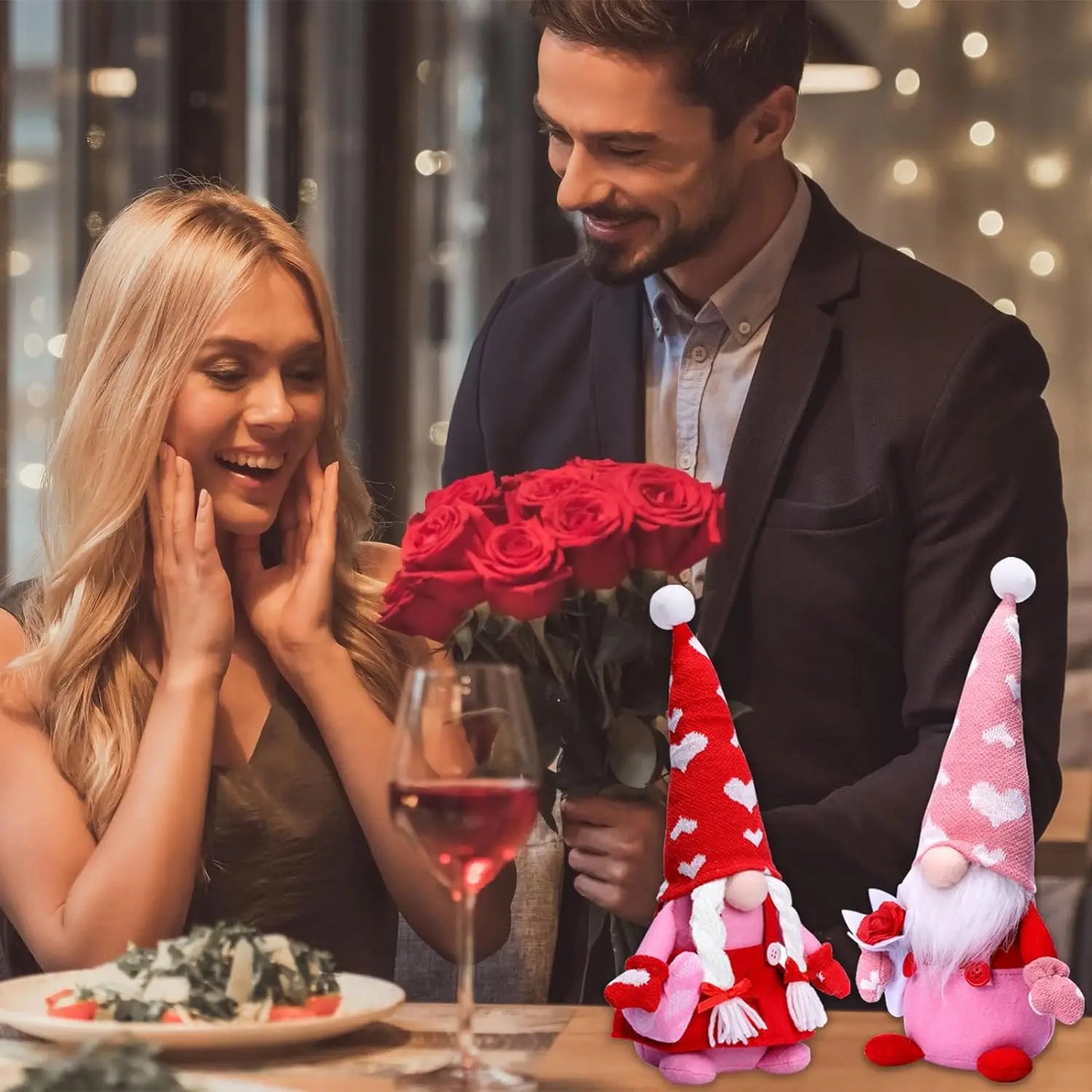 Valentine Gnomes Decor Ornaments