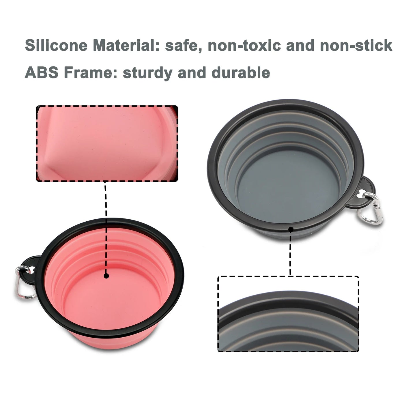 Dog Silicone Foldable Bowl