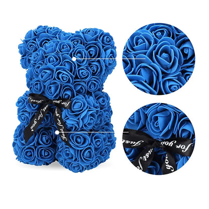 Artificial PE Teddy Rose  Flower Bear
