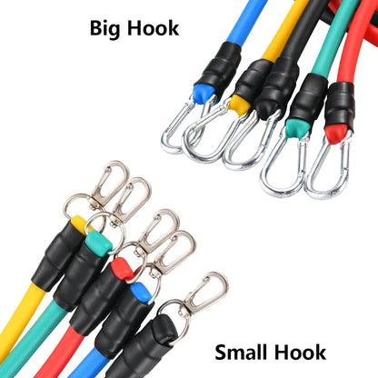 Gym 11 Pcs Resistance Tube Bands Set
