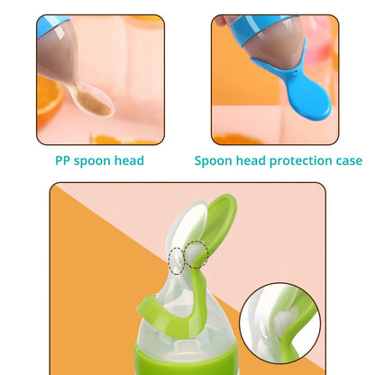 Baby Squeezing Feeding Spoon