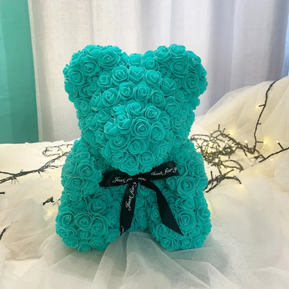 Artificial PE Teddy Rose  Flower Bear