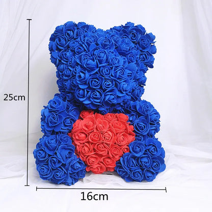 Artificial PE Teddy Rose  Flower Bear