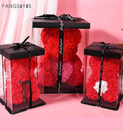 Artificial PE Teddy Rose  Flower Bear