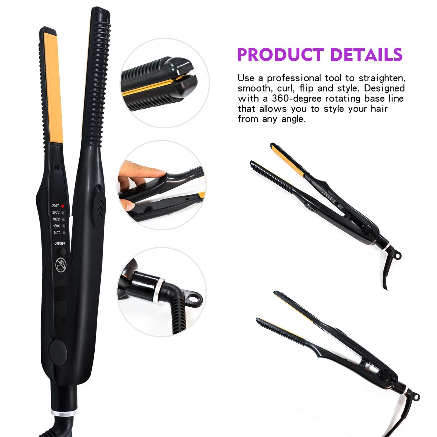 2 In 1 Hair Straightener Iron