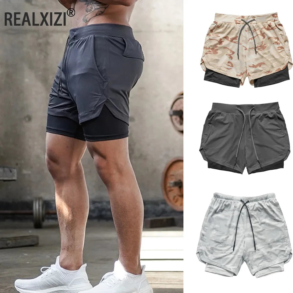 Men Camo Running Shorts