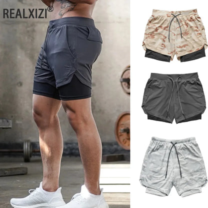 Men Camo Running Shorts