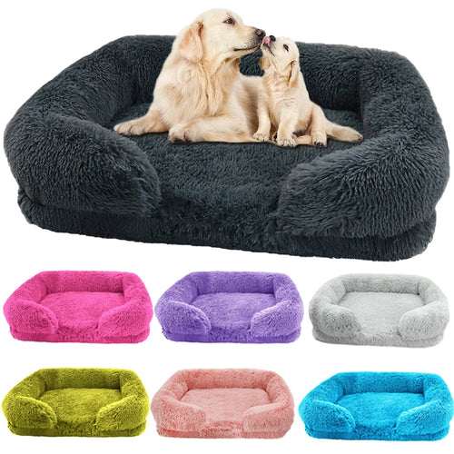 Pet Fluffy Washable Plush Sofa Bed
