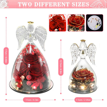 Valentine Day Angel Figurines Lights Gift