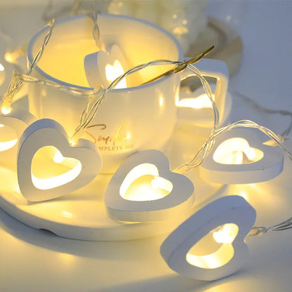 10pcs Heart String Decoration  Lights