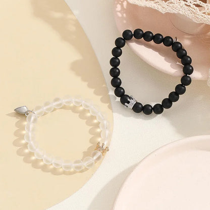 Handmade Crown Beaded Charms Bracelet