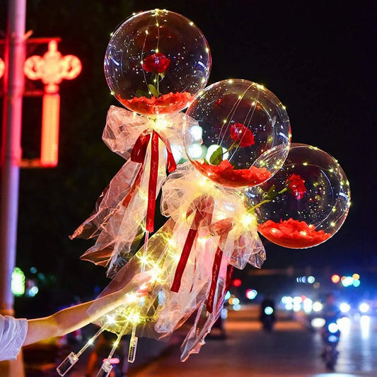 2PCS LED Transparent Luminous Balloons