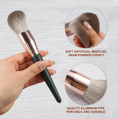 Hot Green Makeup Brushes Set