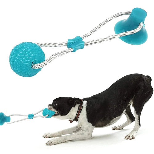 Dog Silicon Cup Suction Tug Ball Toys