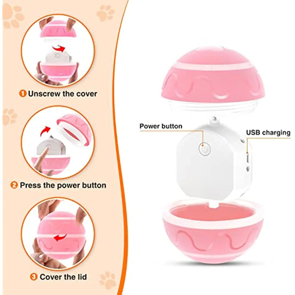 LED Self Rotating Ball Cat Toy