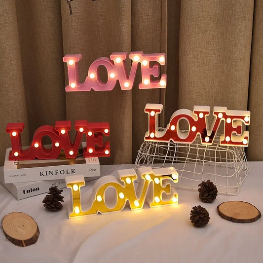 3D Heart LED Love Letter Gift