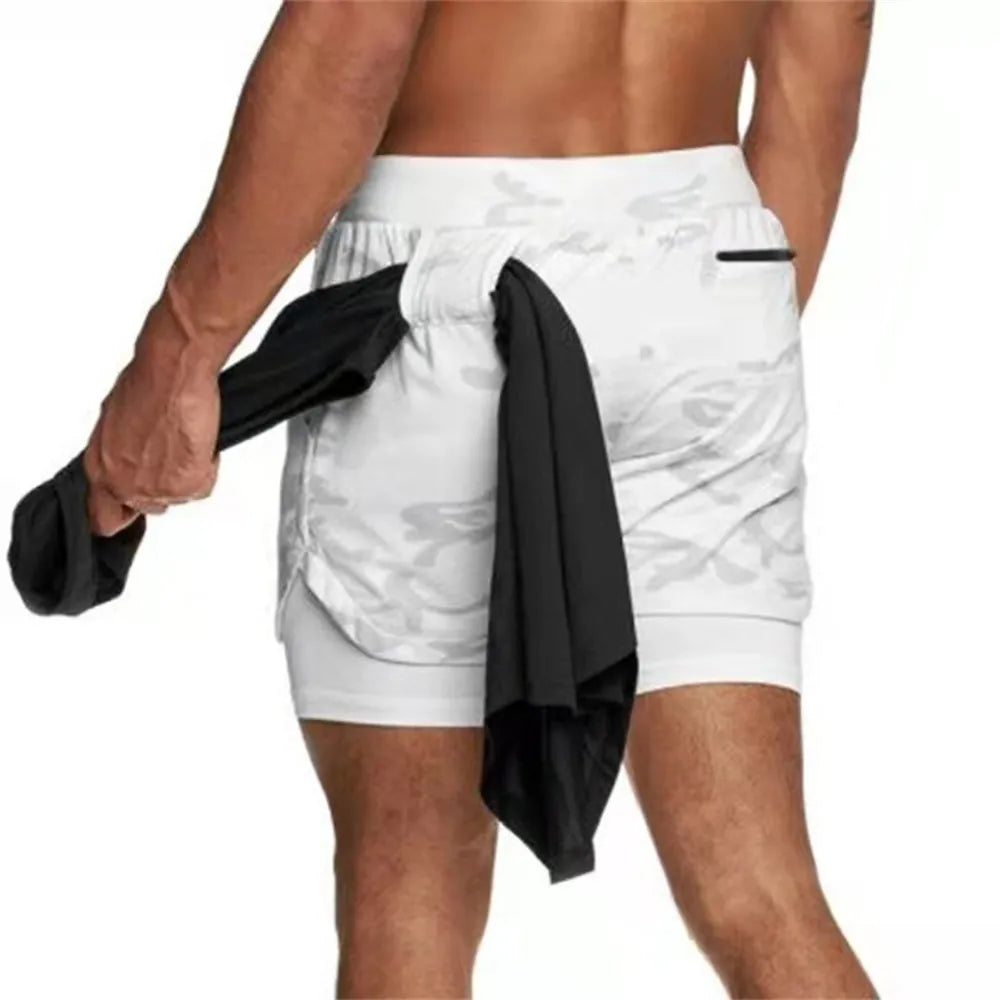Men Camo Running Shorts