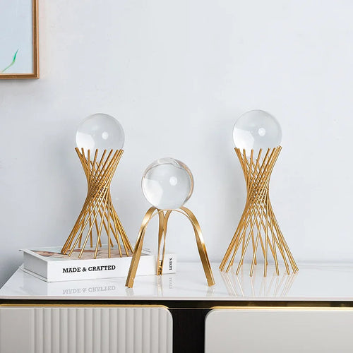 Nordic Light Luxury Crystal Ball Ornaments