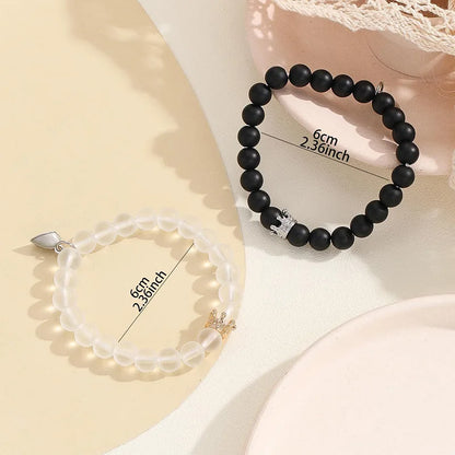 Handmade Crown Beaded Charms Bracelet