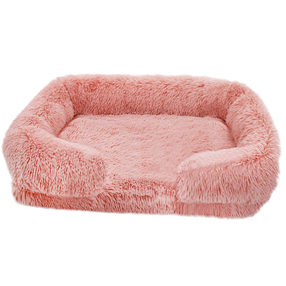 Pet Fluffy Washable Plush Sofa Bed