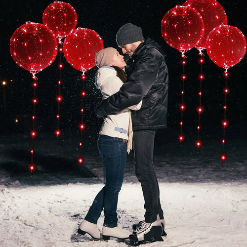 6 Pcs Valentines Day Balloons Light