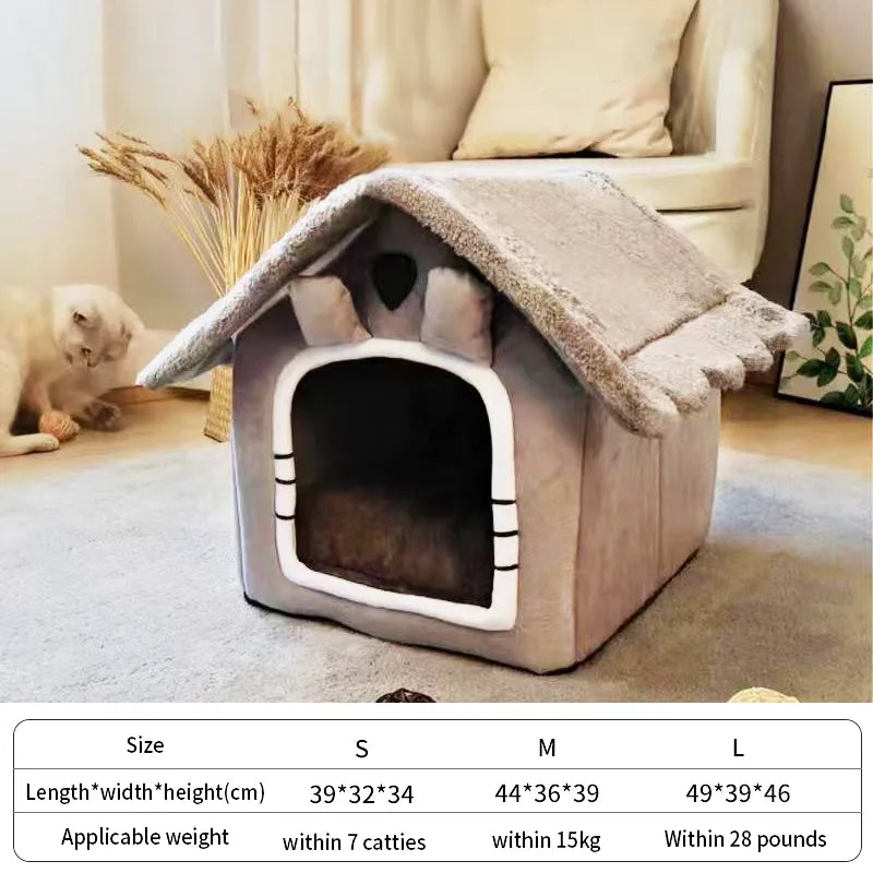 Cat Dog Deep Sleep House Bed